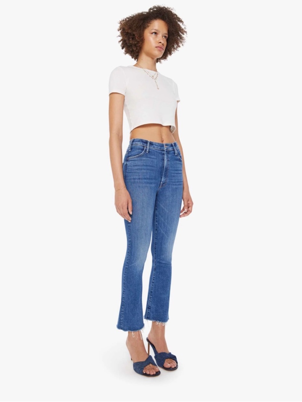 MOTHER The Hustler Ankle Fray in Grasping at Stars